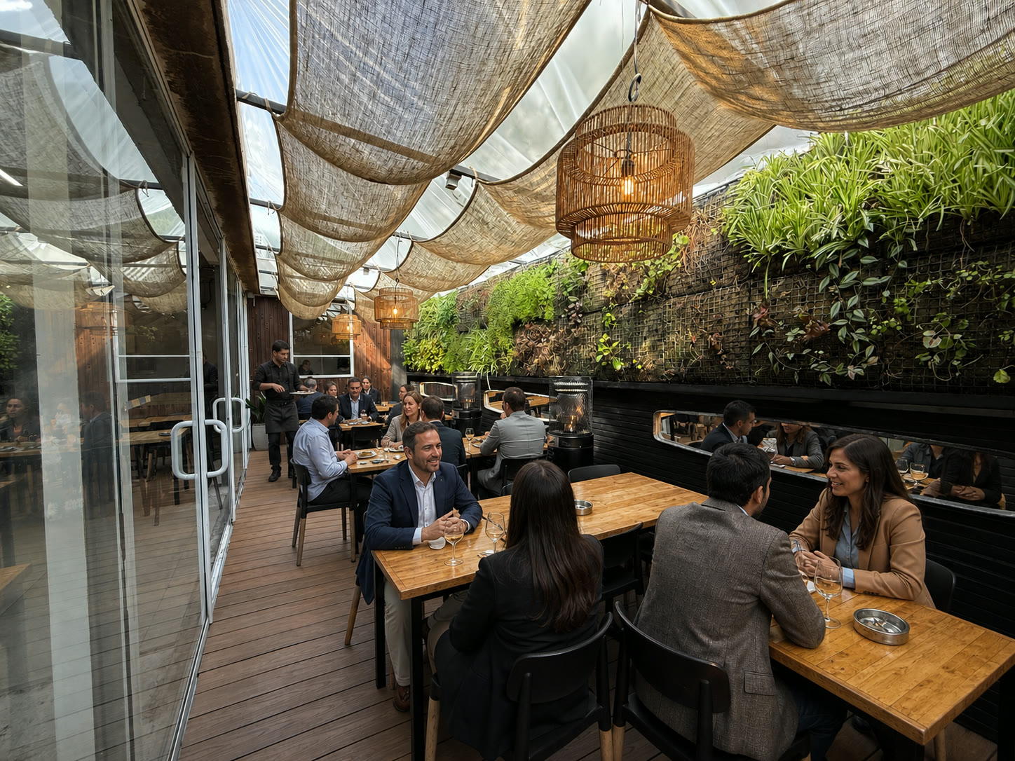 Terraza Interior en Casa Espoz, Vitacura